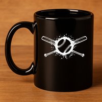 Baseball Funny Softball Sports Pitcher Base 11oz C Handle Ceramic Mug