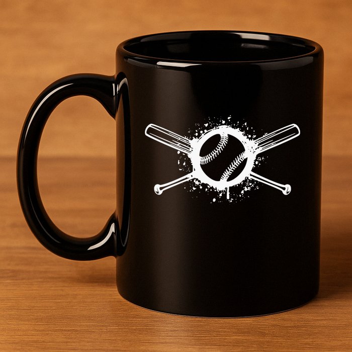 Baseball Funny Softball Sports Pitcher Base 11oz C Handle Ceramic Mug