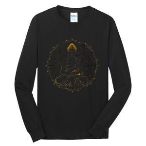 Buddha Figurine Statue Guatama Buddhism Meditation Zen Yoga Tall Long Sleeve T-Shirt