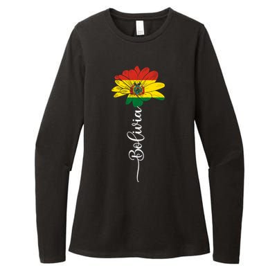 Bolivia Flag Sunflower Vintage Bolivians Lover Taiwan Funny Gift Womens CVC Long Sleeve Shirt