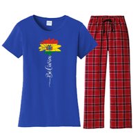 Bolivia Flag Sunflower Vintage Bolivians Lover Taiwan Funny Gift Women's Flannel Pajama Set