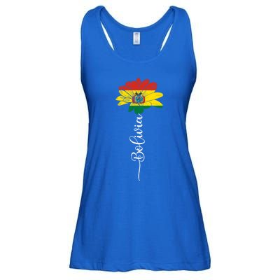 Bolivia Flag Sunflower Vintage Bolivians Lover Taiwan Funny Gift Ladies Essential Flowy Tank