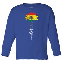 Bolivia Flag Sunflower Vintage Bolivians Lover Taiwan Funny Gift Toddler Long Sleeve Shirt