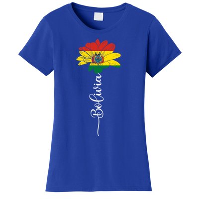 Bolivia Flag Sunflower Vintage Bolivians Lover Taiwan Funny Gift Women's T-Shirt