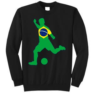 Brazil Flag Soccer Player Brasil Futbol Brazilian Football Sweatshirt