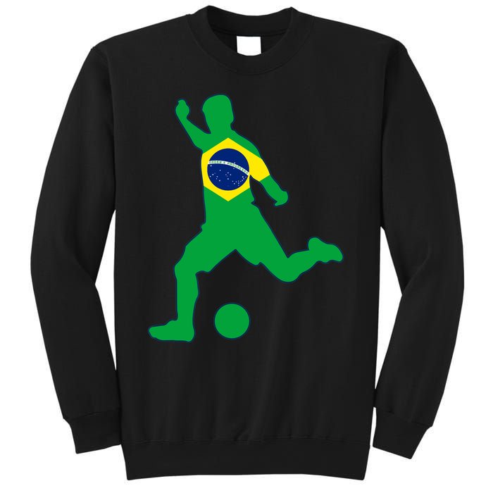 Brazil Flag Soccer Player Brasil Futbol Brazilian Football Sweatshirt