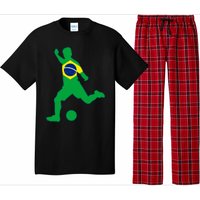 Brazil Flag Soccer Player Brasil Futbol Brazilian Football Pajama Set