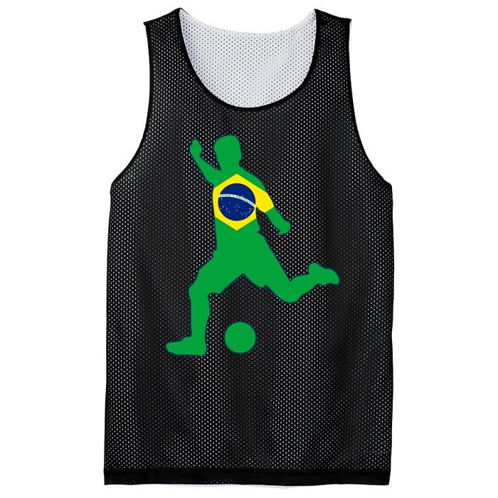 Brazil Flag Soccer Player Brasil Futbol Brazilian Football Mesh Reversible Basketball Jersey Tank