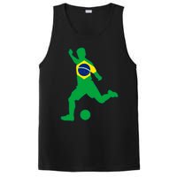 Brazil Flag Soccer Player Brasil Futbol Brazilian Football PosiCharge Competitor Tank