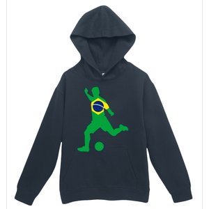 Brazil Flag Soccer Player Brasil Futbol Brazilian Football Urban Pullover Hoodie