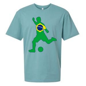 Brazil Flag Soccer Player Brasil Futbol Brazilian Football Sueded Cloud Jersey T-Shirt