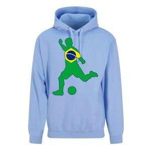 Brazil Flag Soccer Player Brasil Futbol Brazilian Football Unisex Surf Hoodie