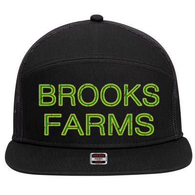 Brooks Farms Squad Family Reunion Last Name Team Gift 7 Panel Mesh Trucker Snapback Hat