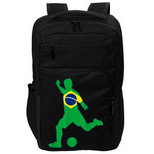 Brazil Flag Soccer Player Brasil Futbol Brazilian Football Impact Tech Backpack