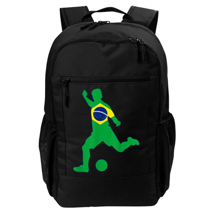 Brazil Flag Soccer Player Brasil Futbol Brazilian Football Daily Commute Backpack