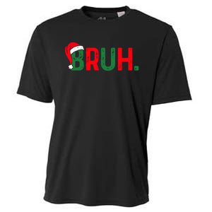 Bruh Funny Saying Bro Christmas Pajamas Xmas Cooling Performance Crew T-Shirt