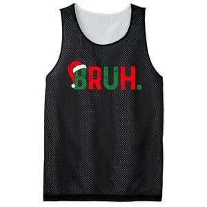 Bruh Funny Saying Bro Christmas Pajamas Xmas Mesh Reversible Basketball Jersey Tank