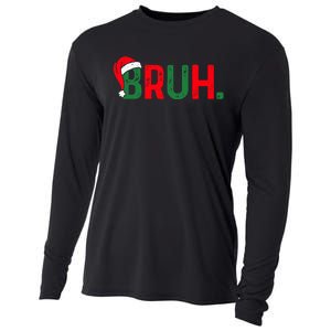 Bruh Funny Saying Bro Christmas Pajamas Xmas Cooling Performance Long Sleeve Crew