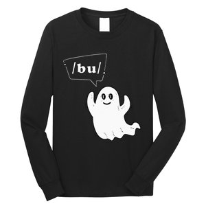 Boo Funny Slpa Halloween Slp Speech Therapy Ipa Pathology Long Sleeve Shirt