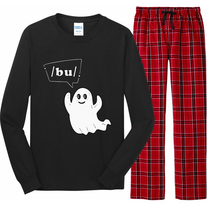 Boo Funny Slpa Halloween Slp Speech Therapy Ipa Pathology Long Sleeve Pajama Set