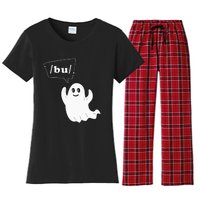 Boo Funny Slpa Halloween Slp Speech Therapy Ipa Pathology Women's Flannel Pajama Set