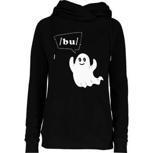 Boo Funny Slpa Halloween Slp Speech Therapy Ipa Pathology Womens Funnel Neck Pullover Hood