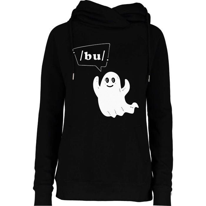 Boo Funny Slpa Halloween Slp Speech Therapy Ipa Pathology Womens Funnel Neck Pullover Hood