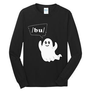 Boo Funny Slpa Halloween Slp Speech Therapy Ipa Pathology Tall Long Sleeve T-Shirt