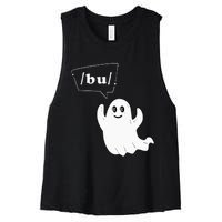 Boo Funny Slpa Halloween Slp Speech Therapy Ipa Pathology Women's Racerback Cropped Tank