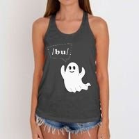 Boo Funny Slpa Halloween Slp Speech Therapy Ipa Pathology Women's Knotted Racerback Tank