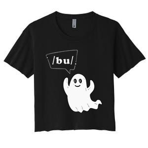 Boo Funny Slpa Halloween Slp Speech Therapy Ipa Pathology Women's Crop Top Tee