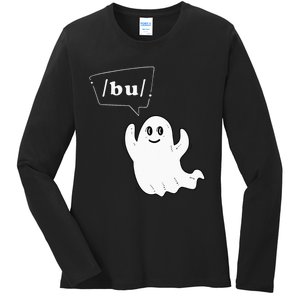 Boo Funny Slpa Halloween Slp Speech Therapy Ipa Pathology Ladies Long Sleeve Shirt