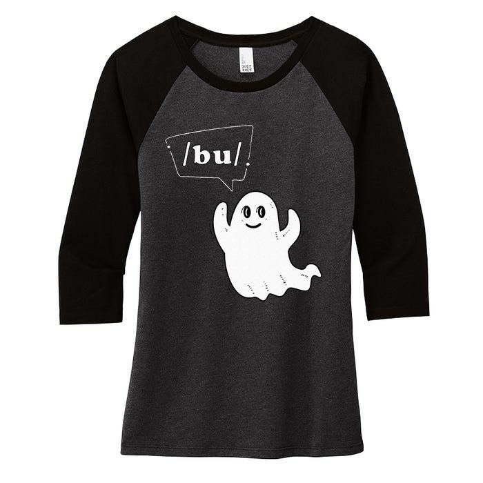 Boo Funny Slpa Halloween Slp Speech Therapy Ipa Pathology Women's Tri-Blend 3/4-Sleeve Raglan Shirt