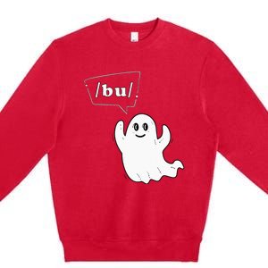 Boo Funny Slpa Halloween Slp Speech Therapy Ipa Pathology Premium Crewneck Sweatshirt