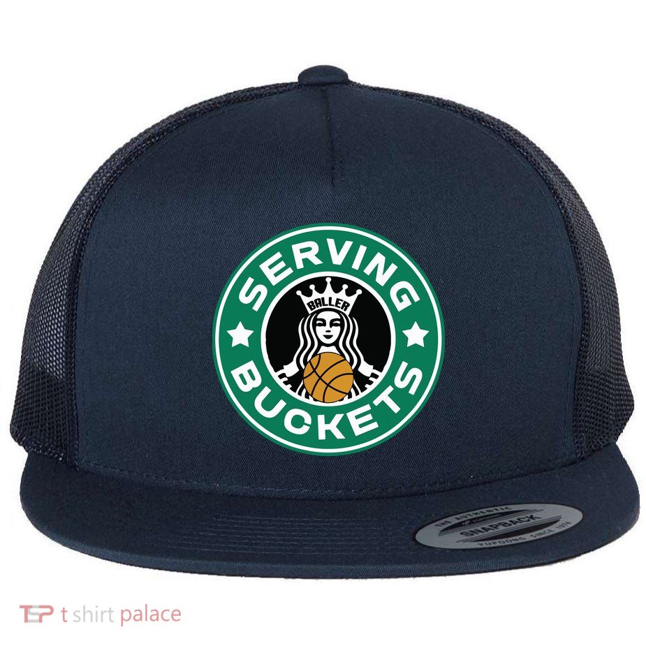 Basketball Funny Serving Buckets Great Flatbill Hat