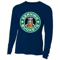 Basketball Funny Serving Buckets Great Cooling Performance Long Sleeve Crew