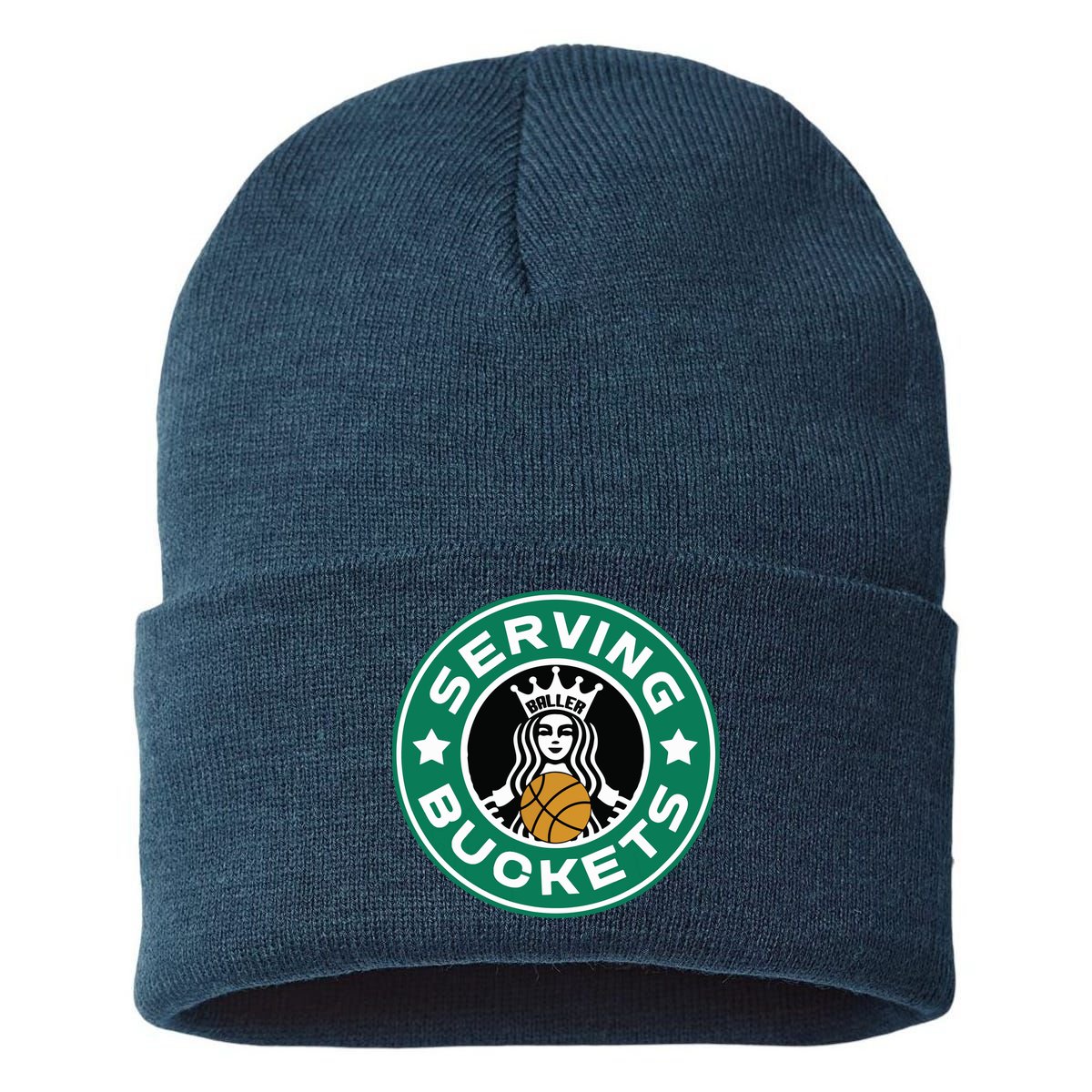 Basketball Funny Serving Buckets Great Sustainable Knit Beanie