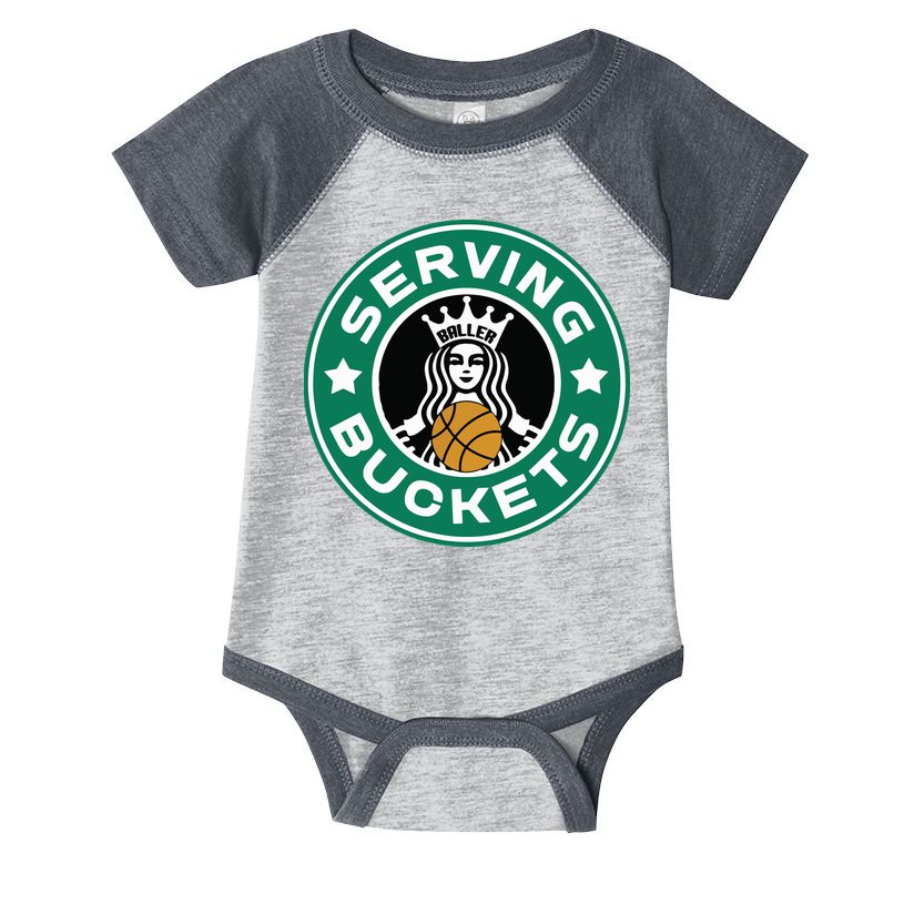 Basketball Funny Serving Buckets Great Infant Baby Jersey Bodysuit