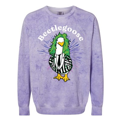 Beetlegoose Funny Silly Goose Spooky Colorblast Crewneck Sweatshirt