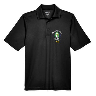 Beetlegoose Funny Silly Goose Spooky Men's Origin Performance Pique Polo