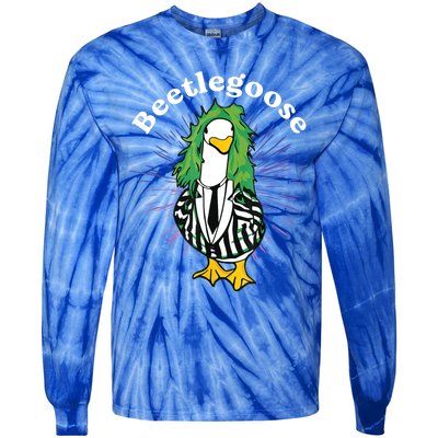 Beetlegoose Funny Silly Goose Spooky Tie-Dye Long Sleeve Shirt