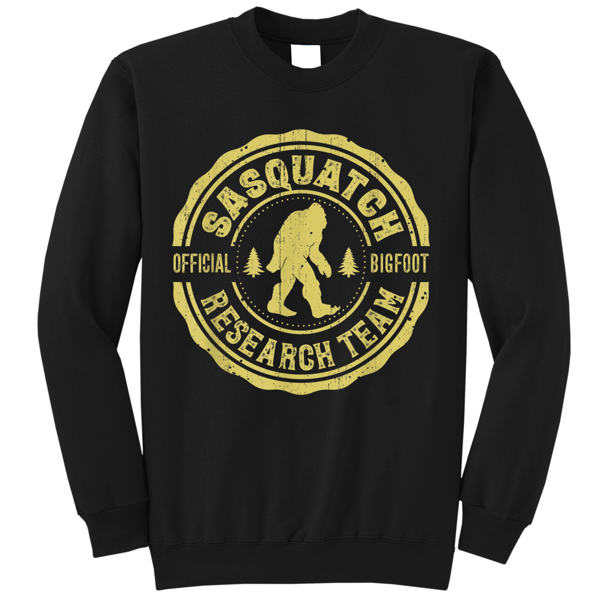 Bigfoot Finding Sasquatch Research Team Men Retro Vintage Sweatshirt