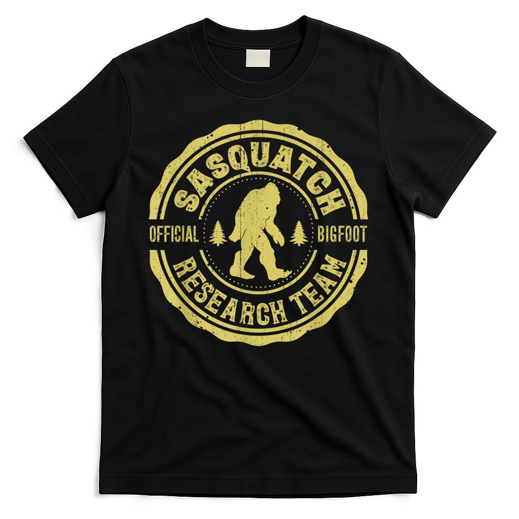 Bigfoot Finding Sasquatch Research Team Men Retro Vintage T-Shirt