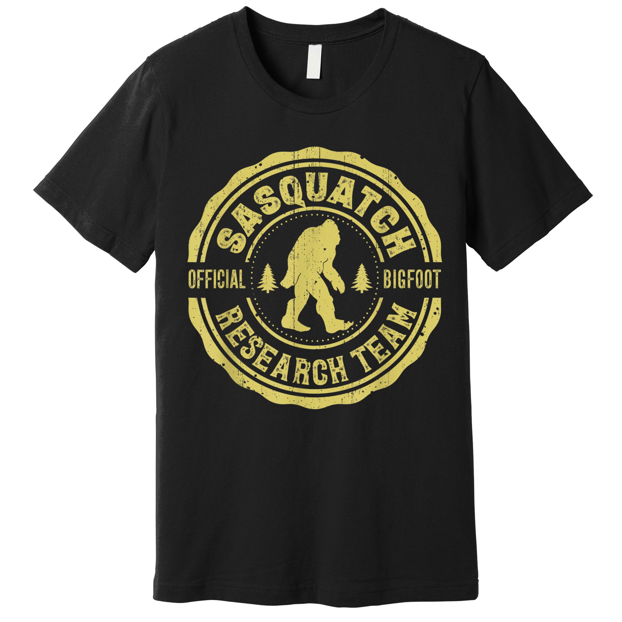 Bigfoot Finding Sasquatch Research Team Men Retro Vintage Premium T-Shirt