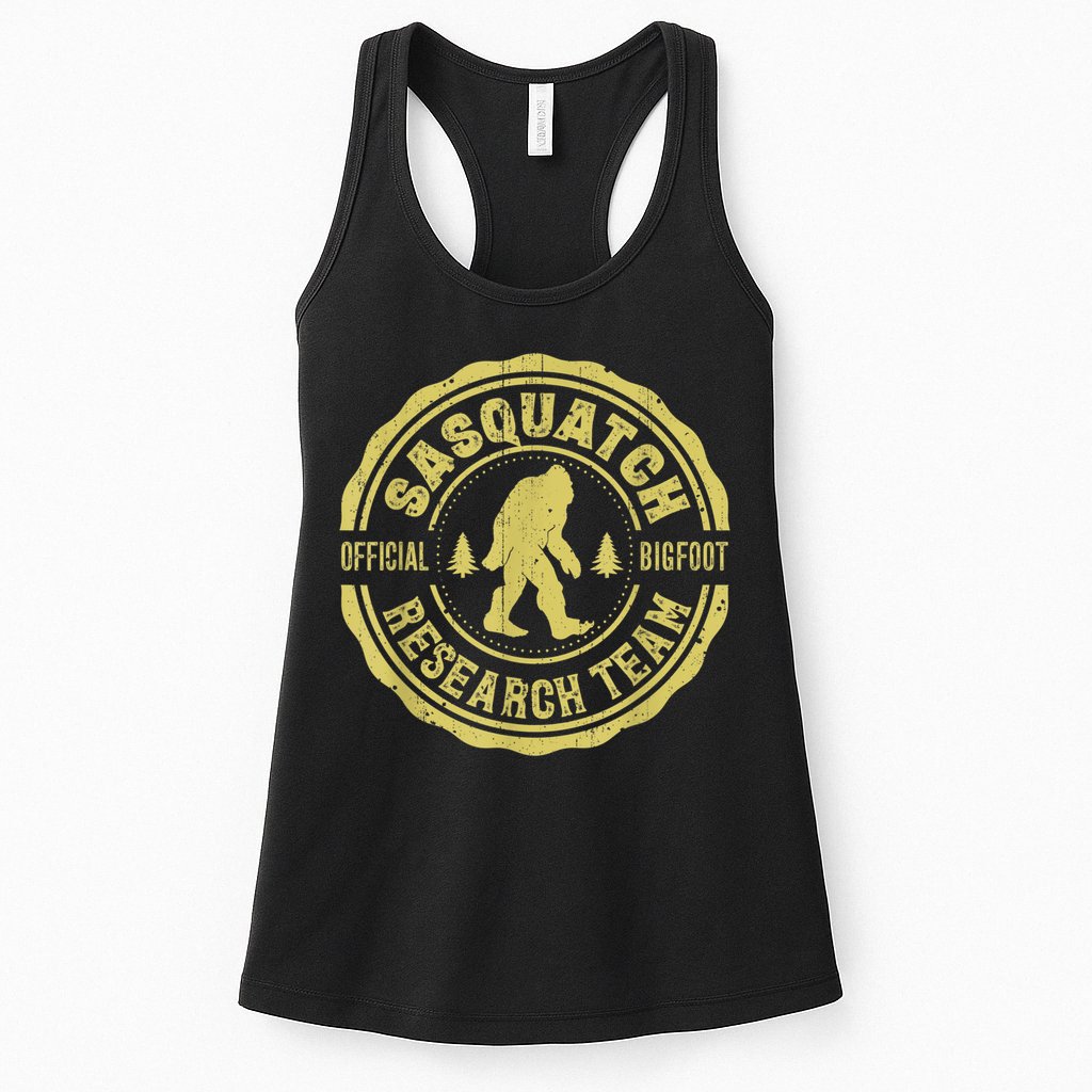 Bigfoot Finding Sasquatch Research Team Men Retro Vintage Womens Tank Top