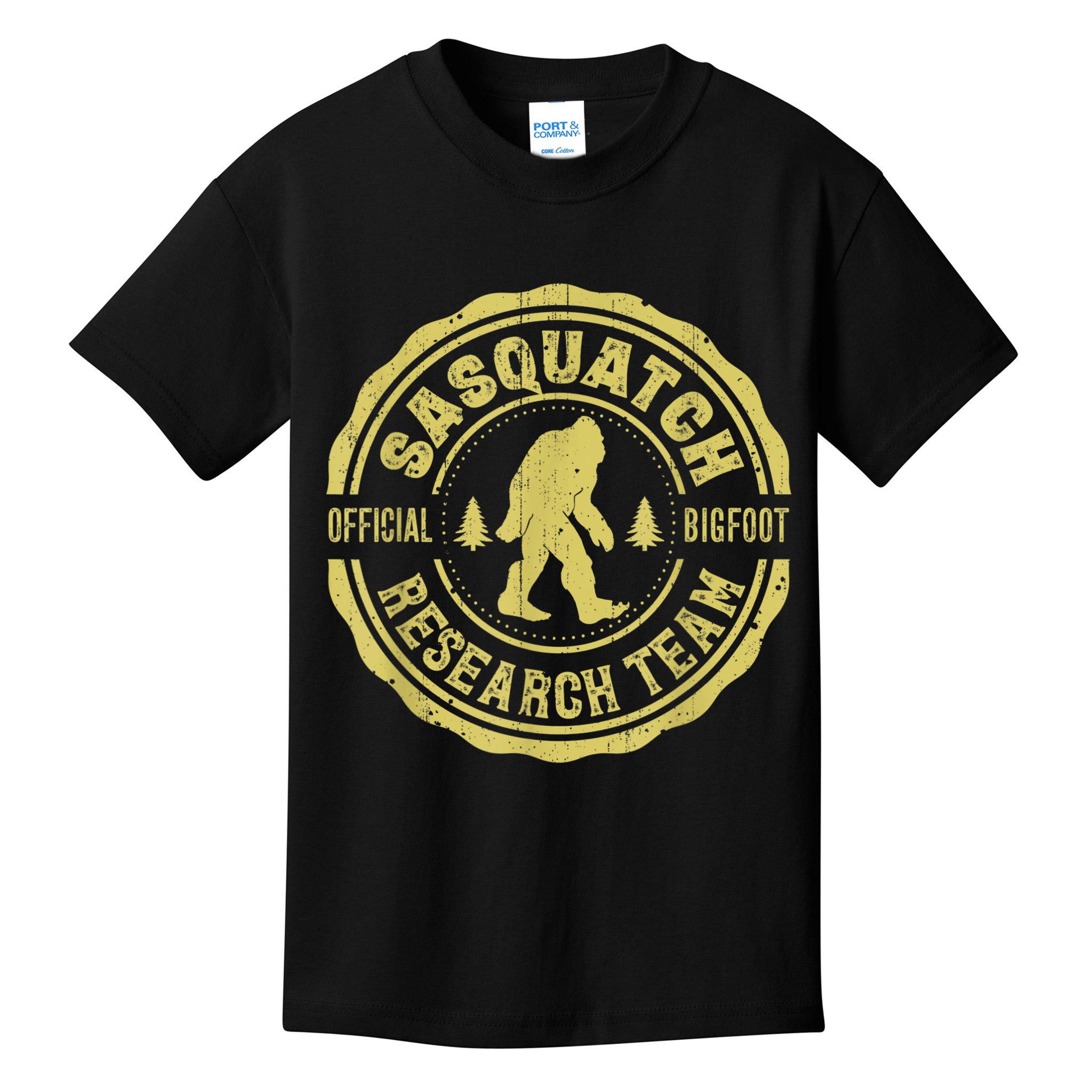 Bigfoot Finding Sasquatch Research Team Men Retro Vintage Kids T-Shirt