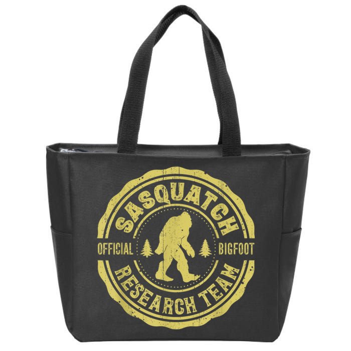 Bigfoot Finding Sasquatch Research Team Men Retro Vintage Zip Tote Bag