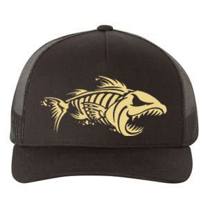 Bone Fish Skeleton Yupoong Adult 5-Panel Trucker Hat