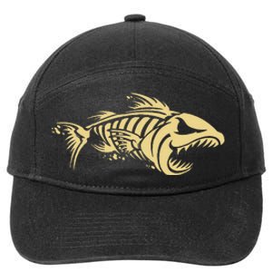 Bone Fish Skeleton 7-Panel Snapback Hat