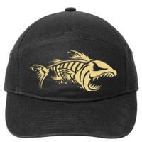 Bone Fish Skeleton 7-Panel Snapback Hat